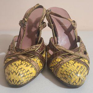 Miu Miu Yellow Pumps Women Sz 39 8.5 Vintage Rare MSRP 500+